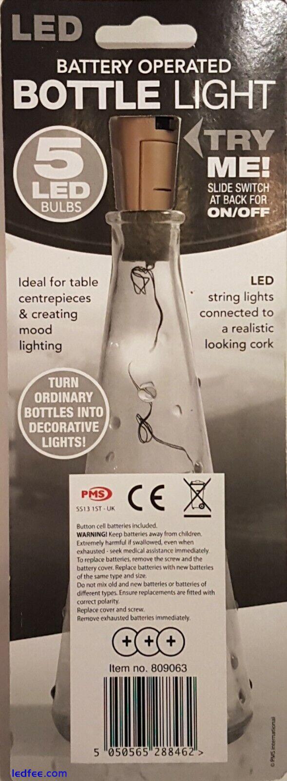 Bottle Fairy Lights on a Realistic Cork to Decorate any Bottle - Warm White LEDs 4 