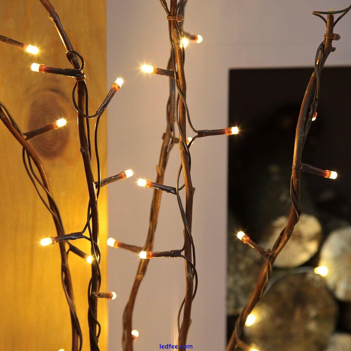 5 x 87cm Plug In Twig Branch Decoration LED Fairy Lights | Christmas Indoor Vase 4 