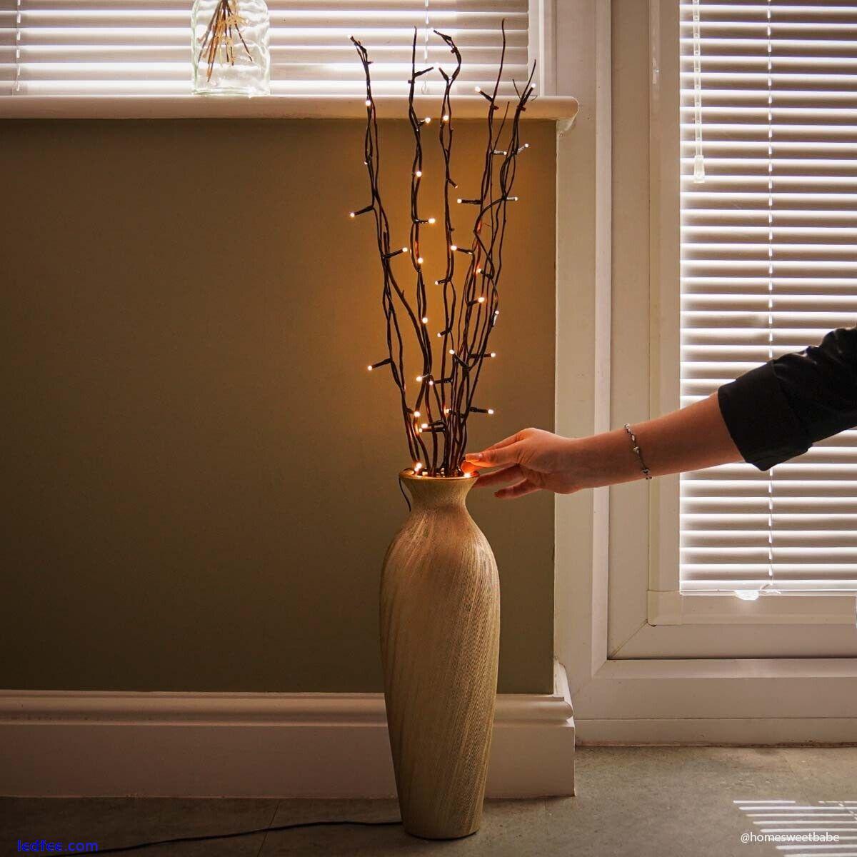 5 x 87cm Plug In Twig Branch Decoration LED Fairy Lights | Christmas Indoor Vase 0 