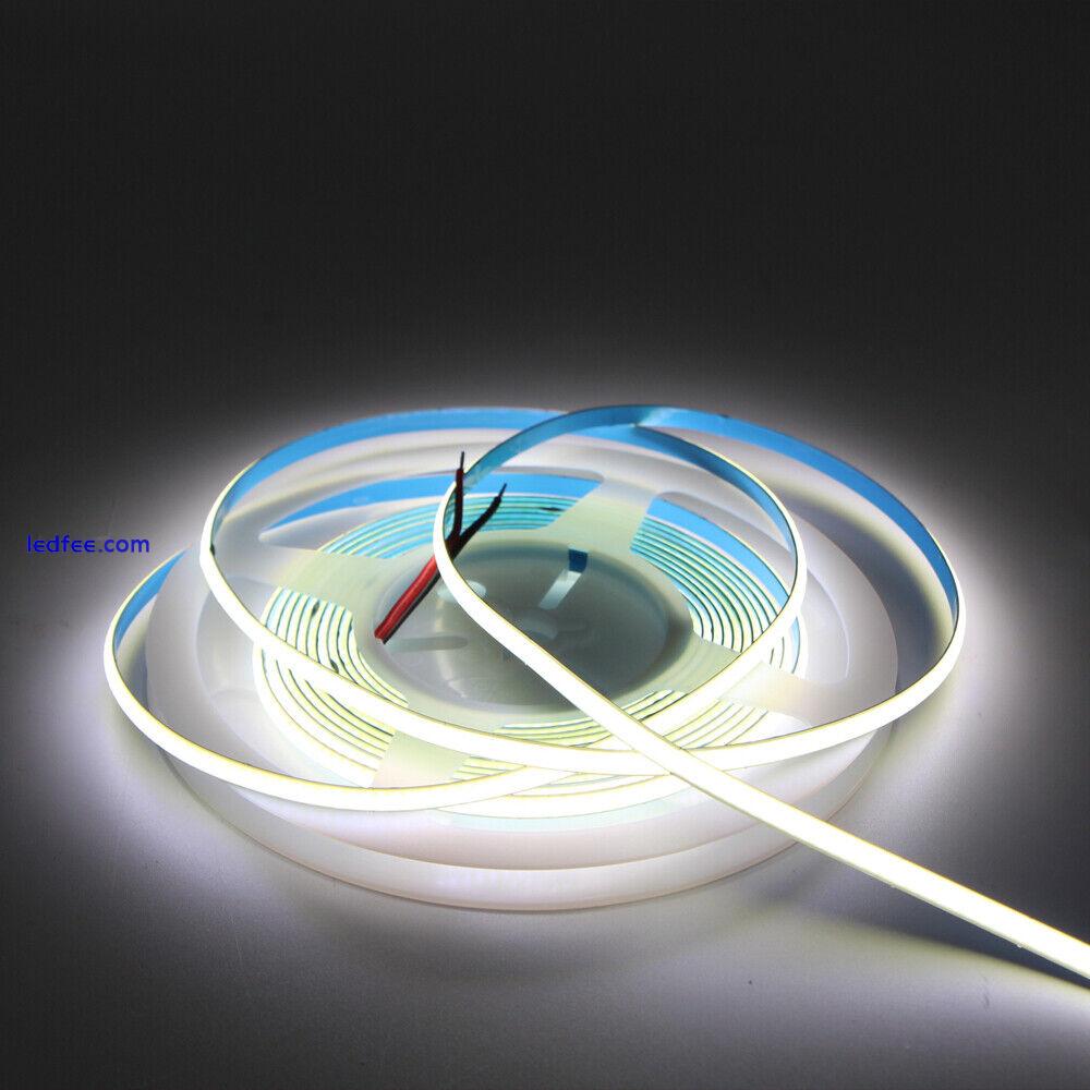 High Density COB LED Strip Light 5/8/10mm DC 12V 24V Ra90 Flexible Soft Dimmable 5 