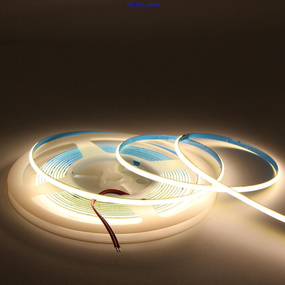 High Density COB LED Strip Light 5/8/10mm DC 12V 24V Ra90 Flexible Soft Dimmable 4 