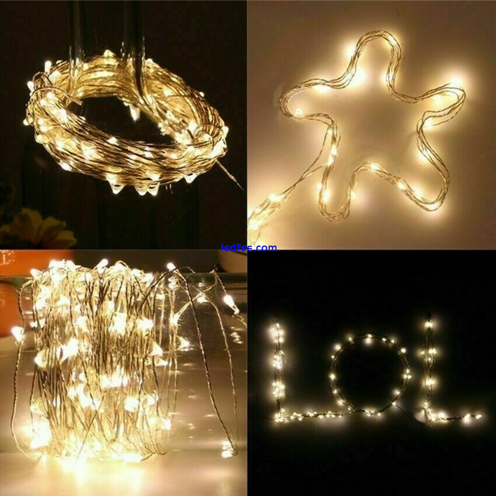 USB LED Micro Rice Wire Copper String Fairy Lights Party Decor Christmas Gift UK 0 