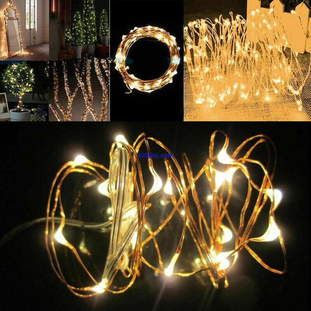 USB LED Micro Rice Wire Copper String Fairy Lights Party Decor Christmas Gift UK 1 