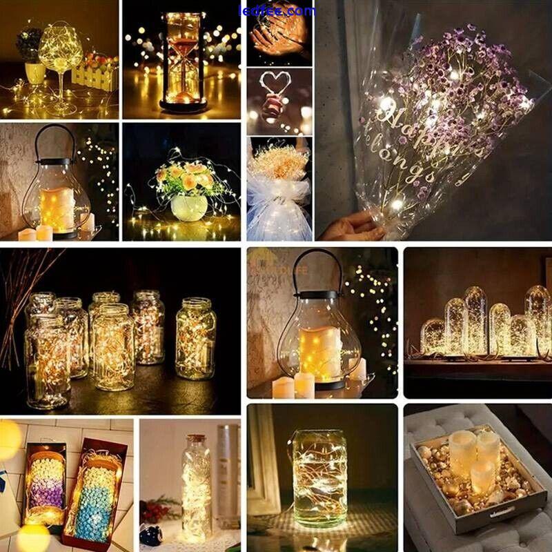 10 PACK Bottle Fairy String Flashing Lights Christmas Wedding Party 10 LED 1M 2 