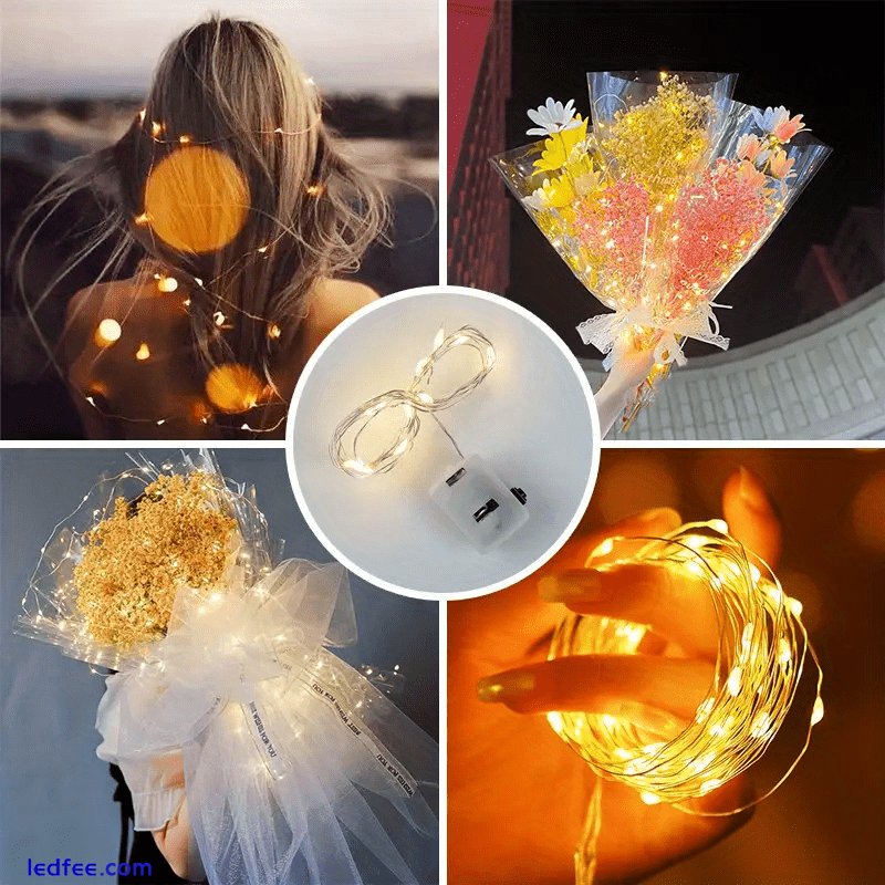 10 PACK Bottle Fairy String Flashing Lights Christmas Wedding Party 10 LED 1M 4 