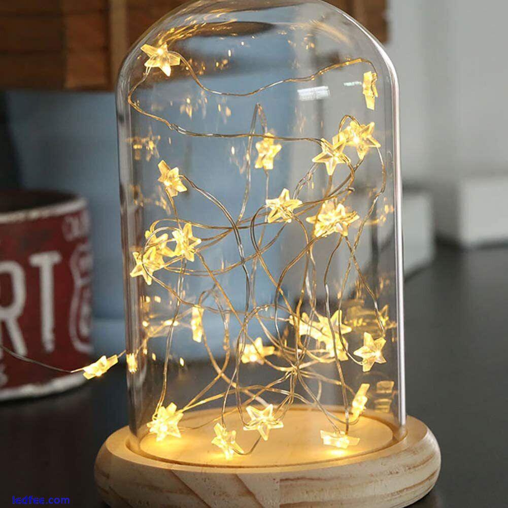 Warm White Star String Fairy Lights for Christmas Party Home Office Decor - USB 1 