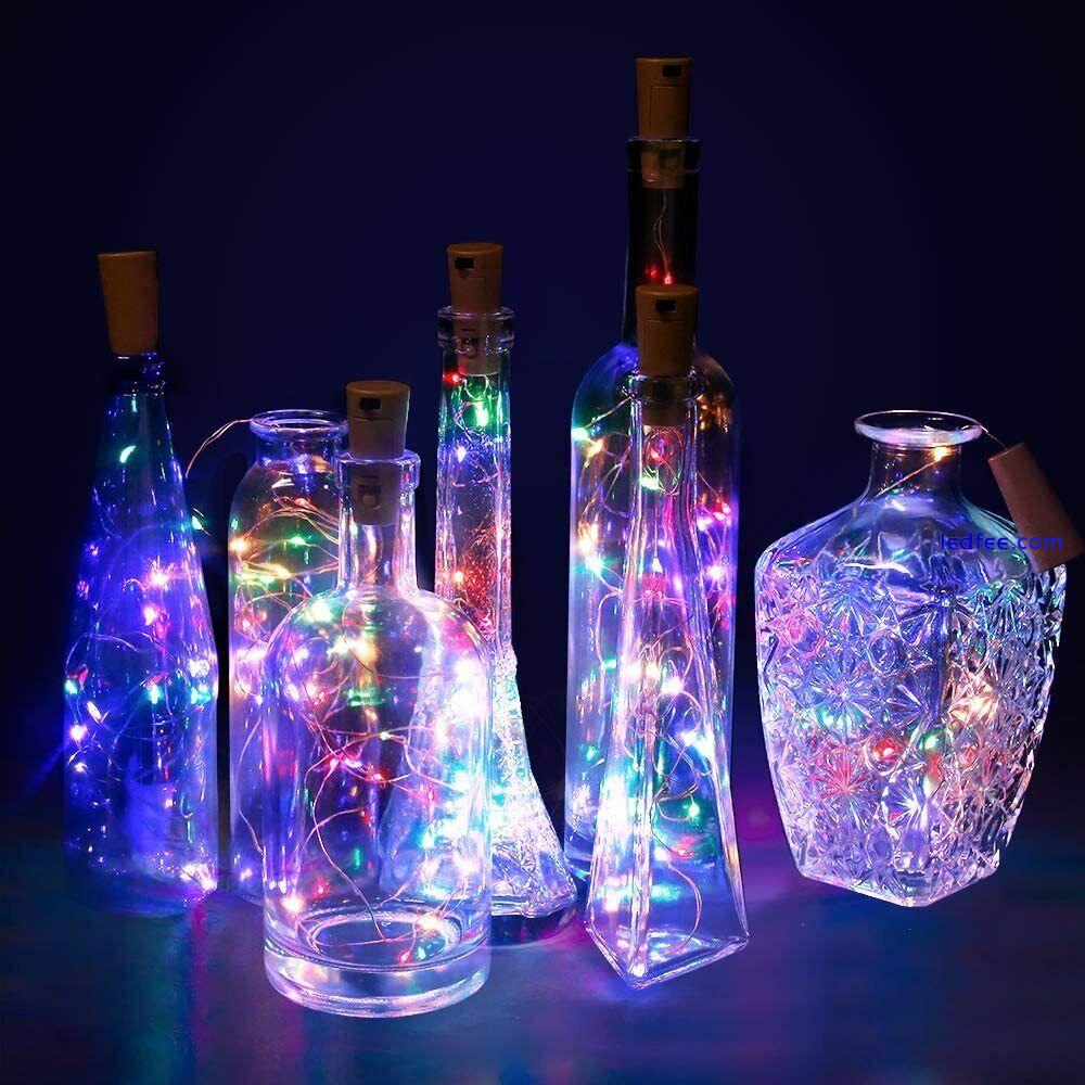 Copper Bottle String Lights Light 15 LED Warm Cool White Fairy Wine Cork Shaped  4 