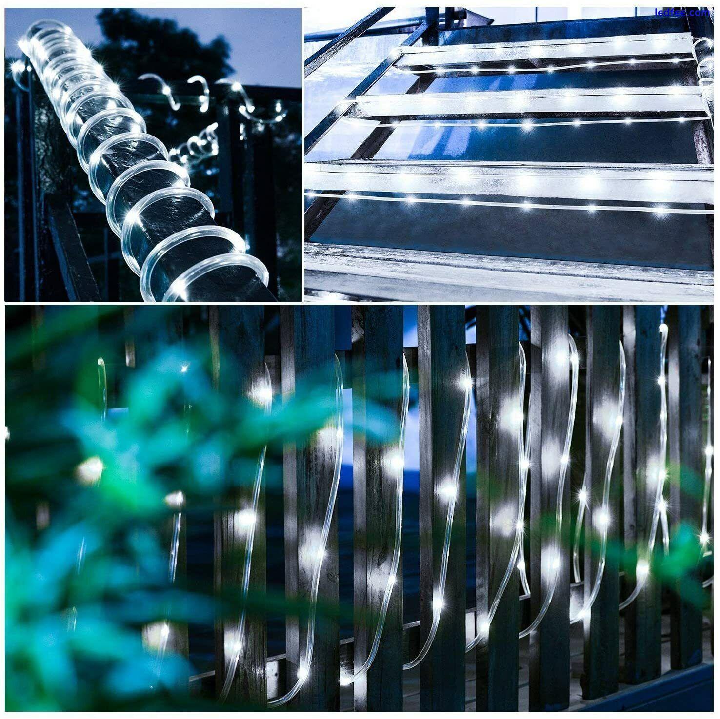 32M 300LED Solar Rope Fairy String Lights Strip Waterproof Outdoor Garden Patio 4 