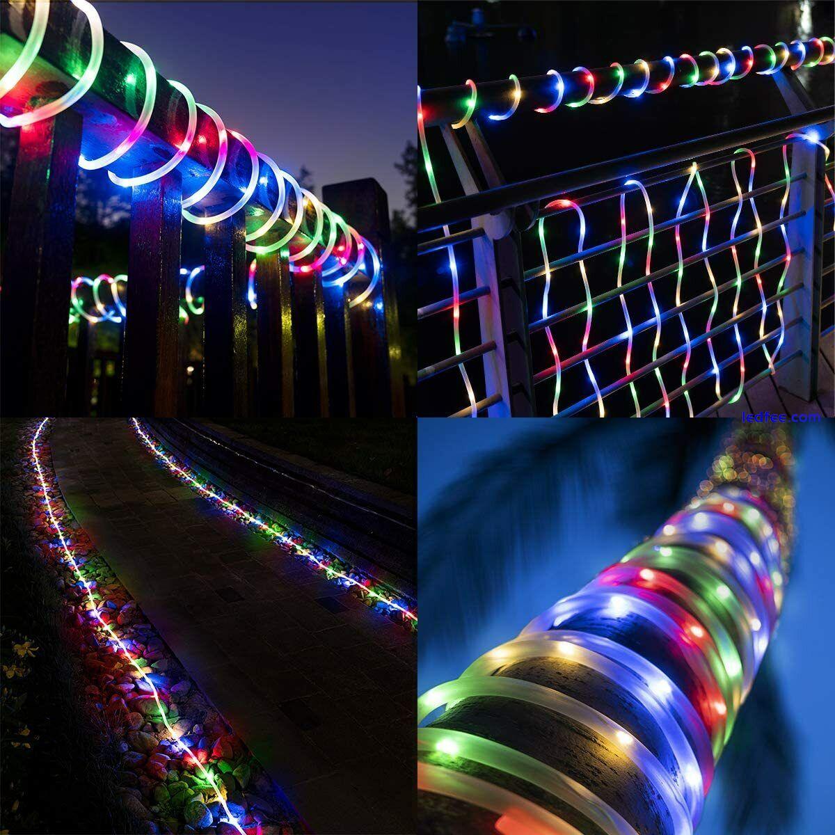 32M 300LED Solar Rope Fairy String Lights Strip Waterproof Outdoor Garden Patio 5 