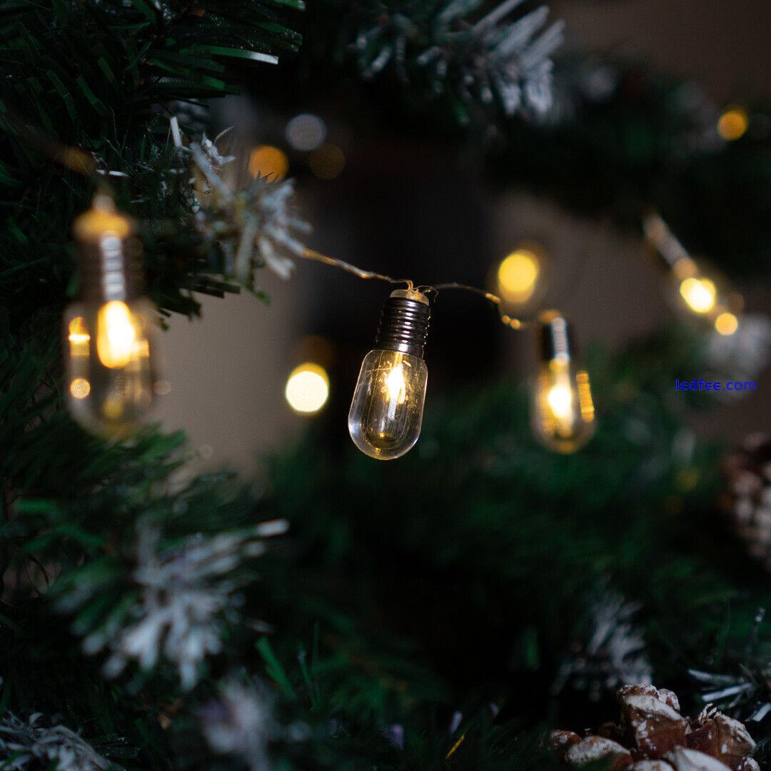 20 LED Mini Light Bulb Fairy String Light – Warm White Indoor Battery Operated 4 