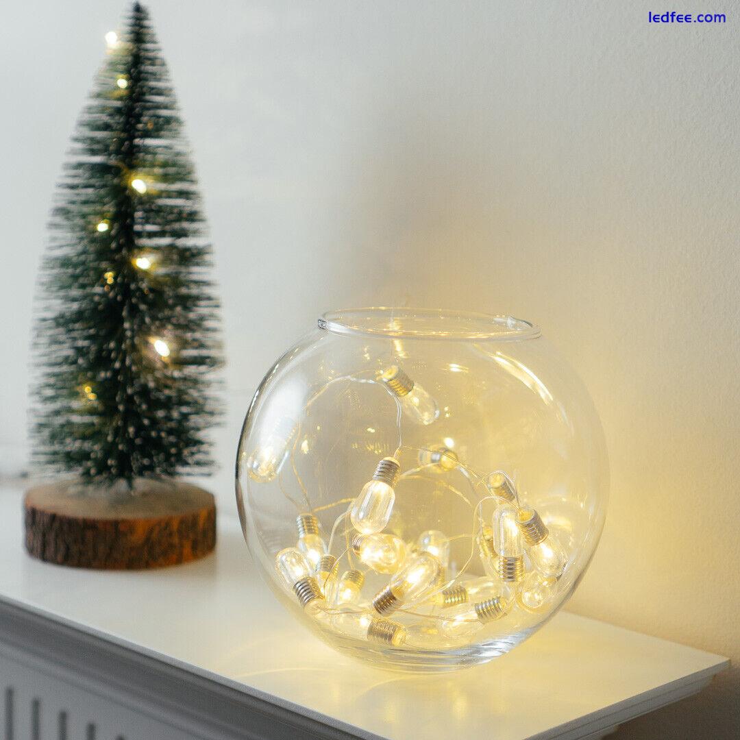 20 LED Mini Light Bulb Fairy String Light – Warm White Indoor Battery Operated 2 
