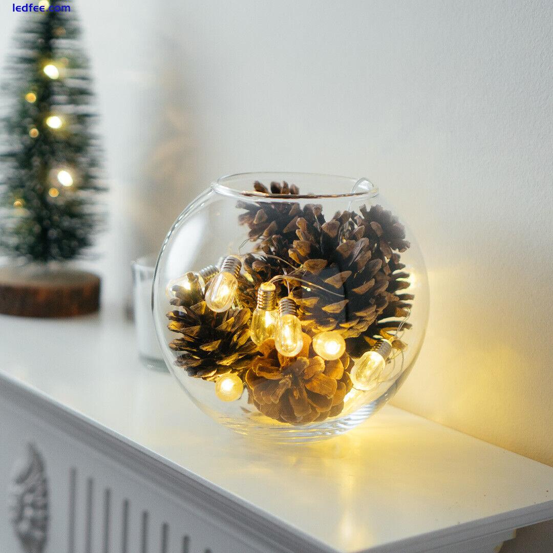 20 LED Mini Light Bulb Fairy String Light – Warm White Indoor Battery Operated 0 