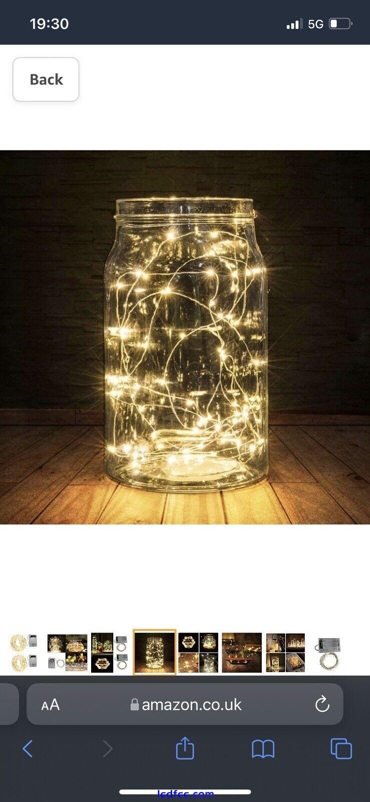 BXROIU Fairy Lights CR2032 Battery Operated,6 Pack 2 Meter 20LEDs  5 