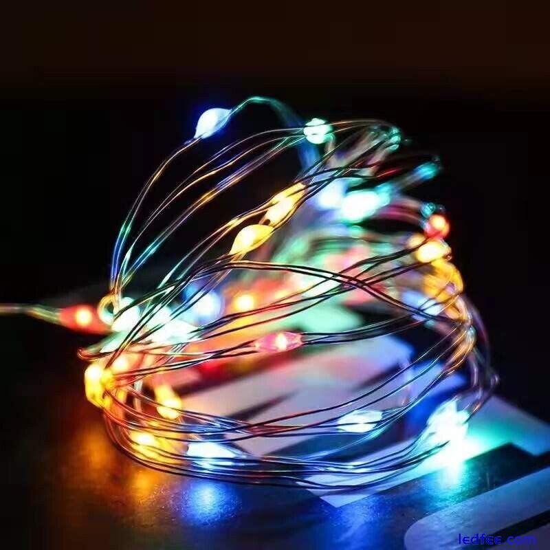 Fairy Lights Battery Operated 8 Modes Remote Copper Wire LED Party String Lights 3 