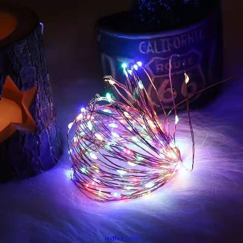 Fairy Lights Battery Operated 8 Modes Remote Copper Wire LED Party String Lights 2 