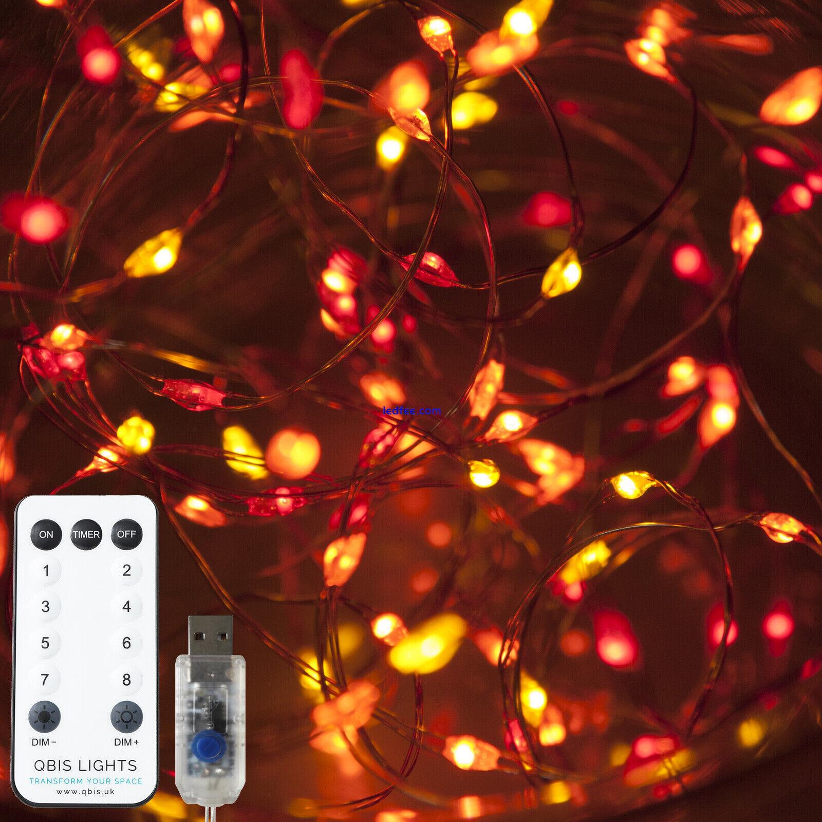 100 Lights on Thin Wire, USB Fairy Lights, Remote Control, Multifunction, Timer 0 