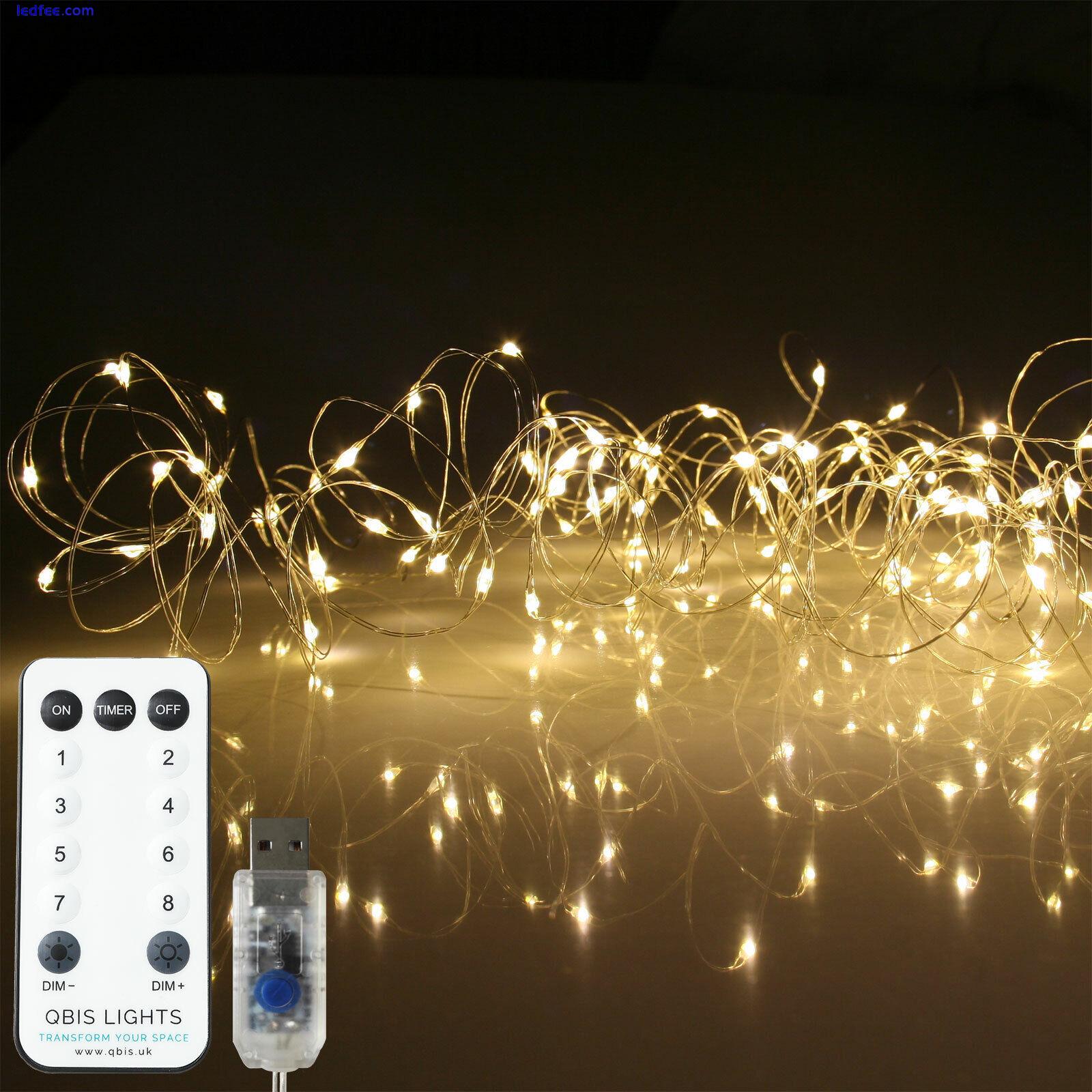 100 Lights on Thin Wire, USB Fairy Lights, Remote Control, Multifunction, Timer 3 