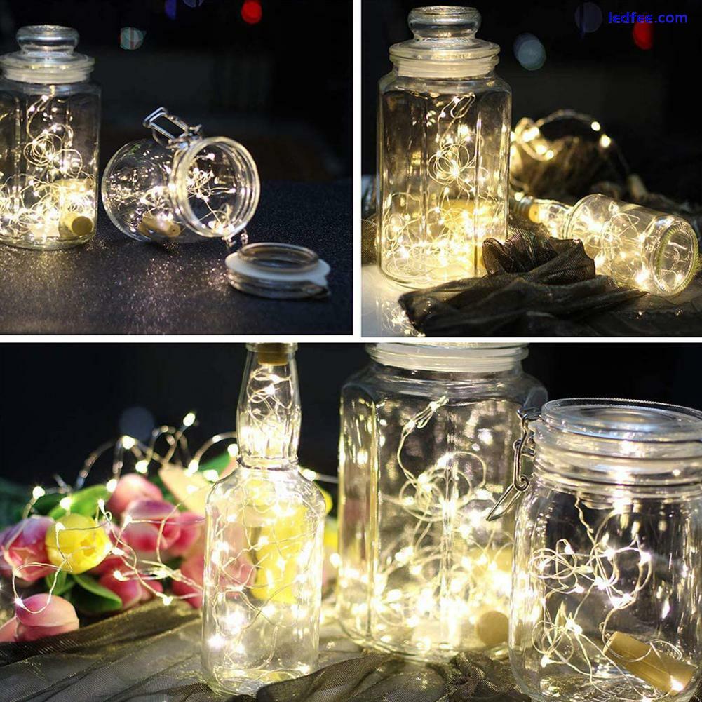 Rechargeable USB LED Bottle Cork Wire Fairy String Lights TOP 1 
