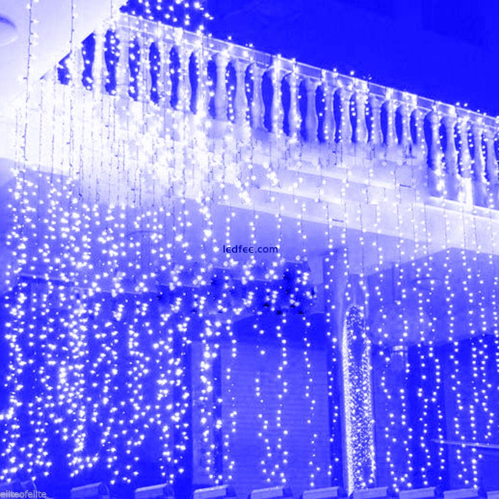 3M 6M LED Indoor Outdoor Fairy Curtain Icicle Light Wedding String Xmas Party  4 