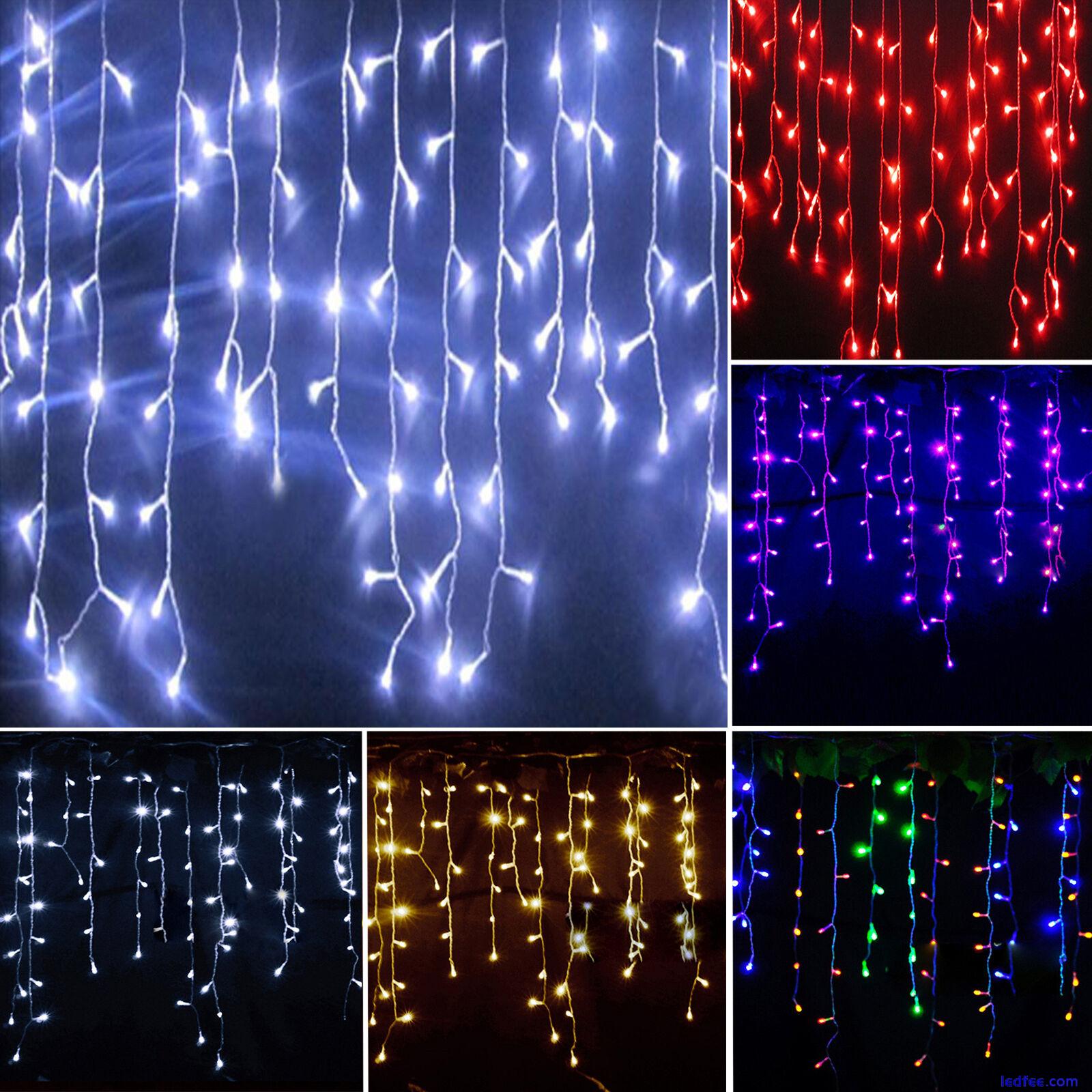 3M 6M LED Indoor Outdoor Fairy Curtain Icicle Light Wedding String Xmas Party  0 