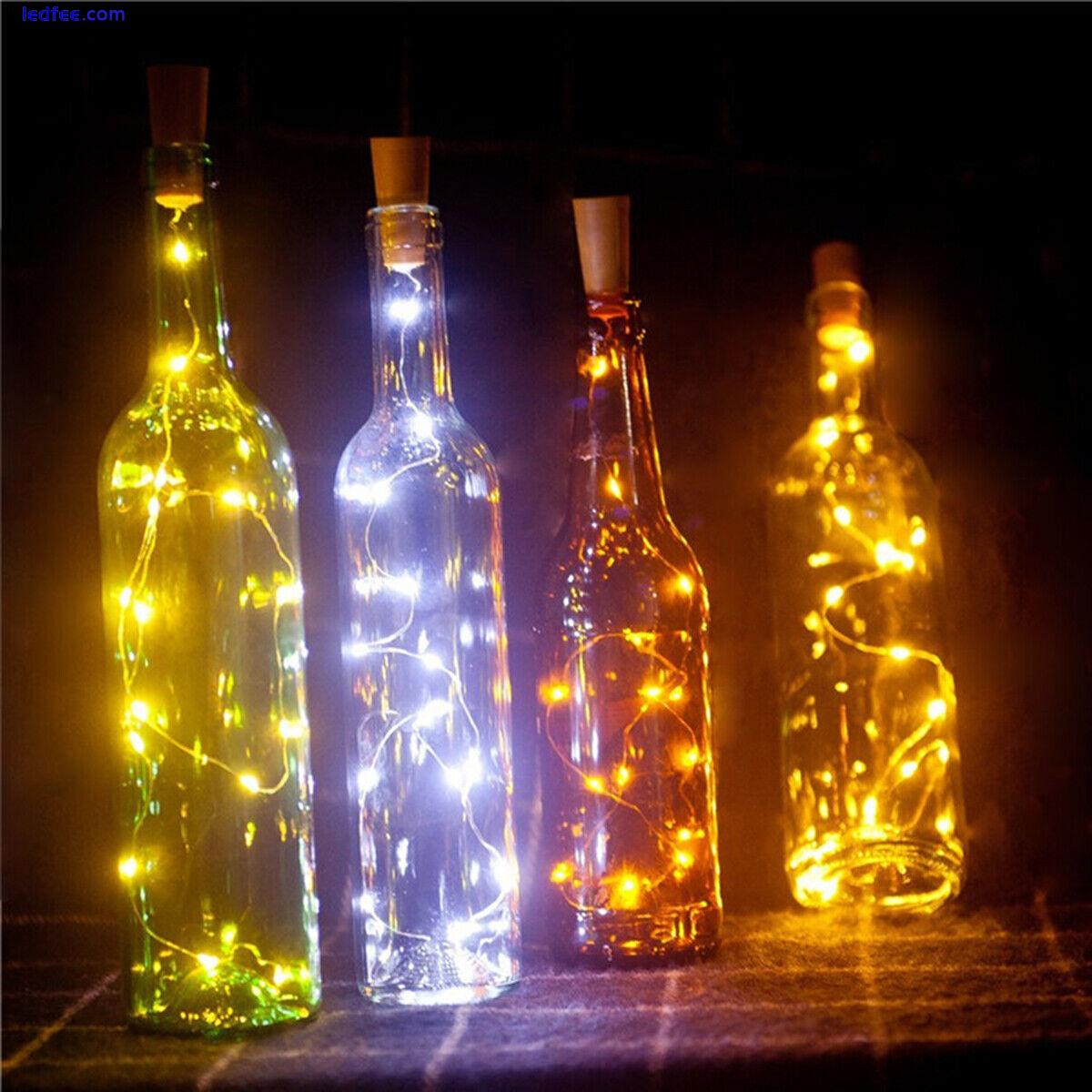 HG Solar Powered LED Cork Shaped LED String Light Wine Bottle Lamp Party 0 