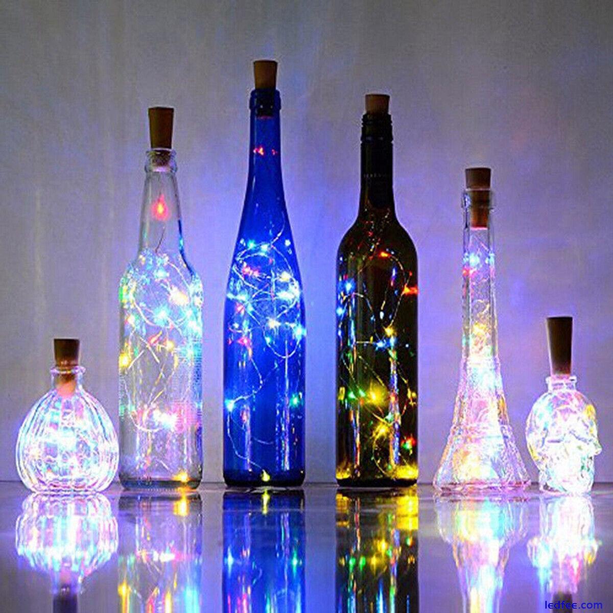 HG Solar Powered LED Cork Shaped LED String Light Wine Bottle Lamp Party 1 