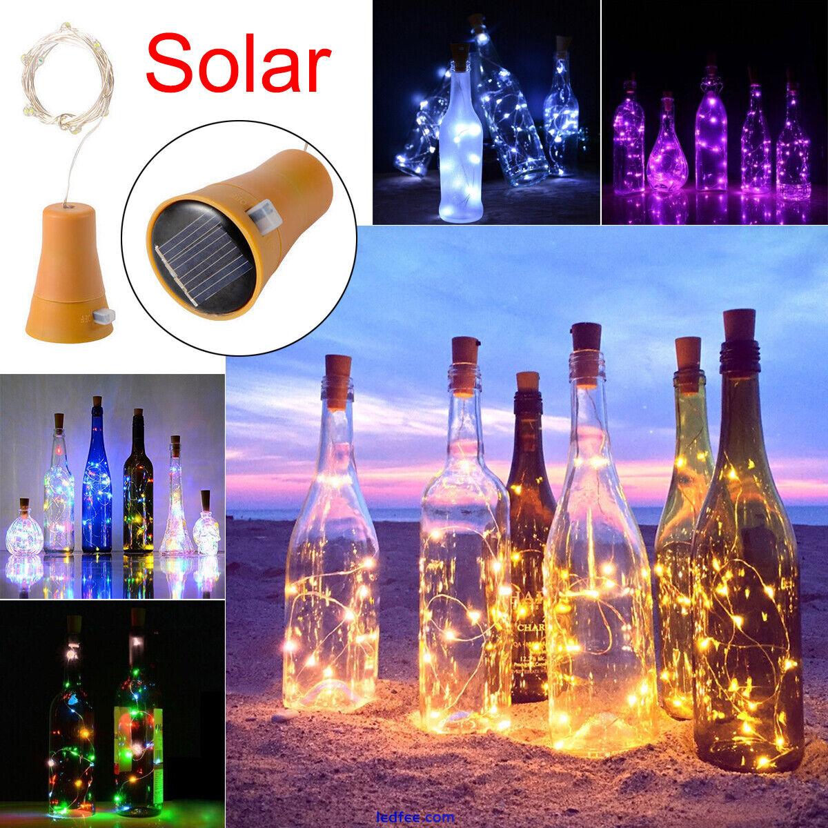 HG Solar Powered LED Cork Shaped LED String Light Wine Bottle Lamp Party 3 