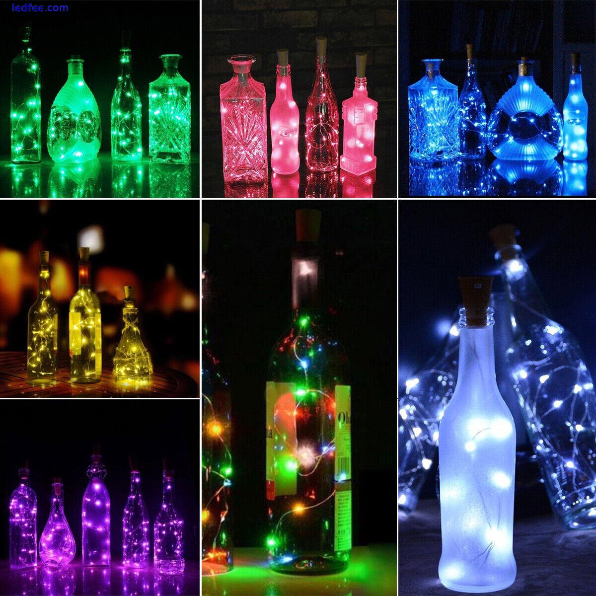 HG Solar Powered LED Cork Shaped LED String Light Wine Bottle Lamp Party 4 