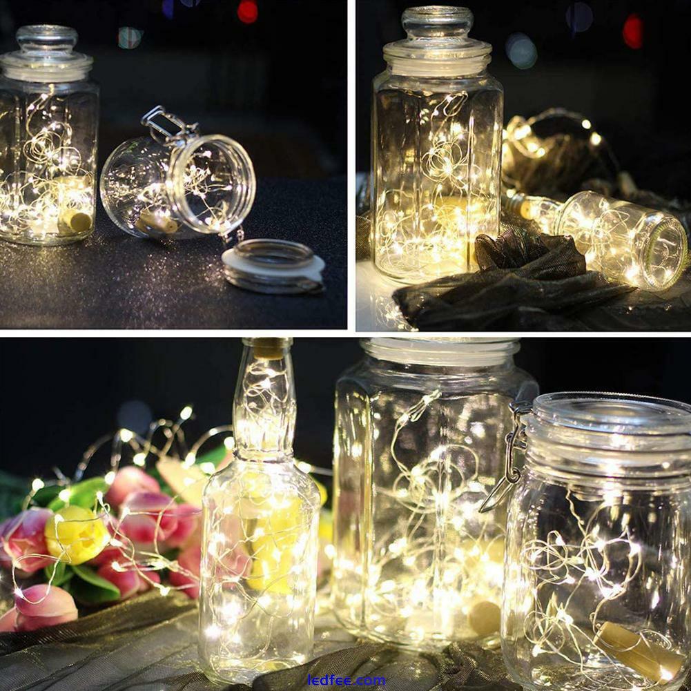 USB LED Bottle Cork Wire Fairy String Lights Auraglow High Rechargeable HOT ❀ 4 