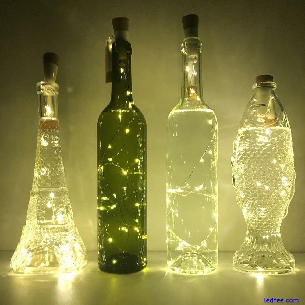 USB LED Bottle Cork Wire Fairy String Lights Auraglow High Rechargeable HOT ❀ 2 