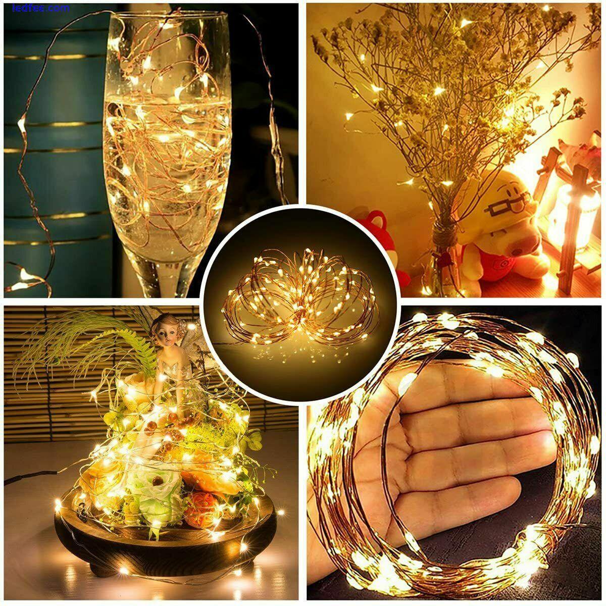 LED USB Plug Micro Rice Wire Copper Fairy String Light Party XMAS Decor 4-20M UK 3 