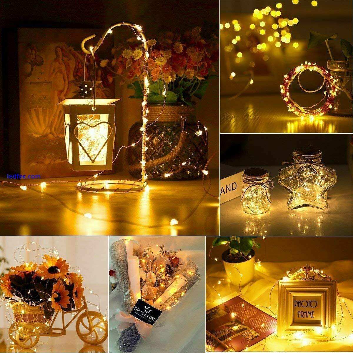 LED USB Plug Micro Rice Wire Copper Fairy String Light Party XMAS Decor 4-20M UK 2 