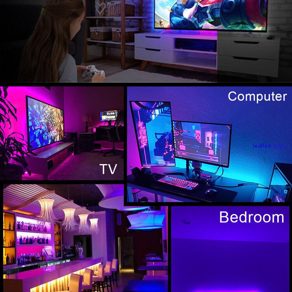 LED Strip Lights 5050 RGB Light Colour Changing Tape Cabinet TV USB 3 