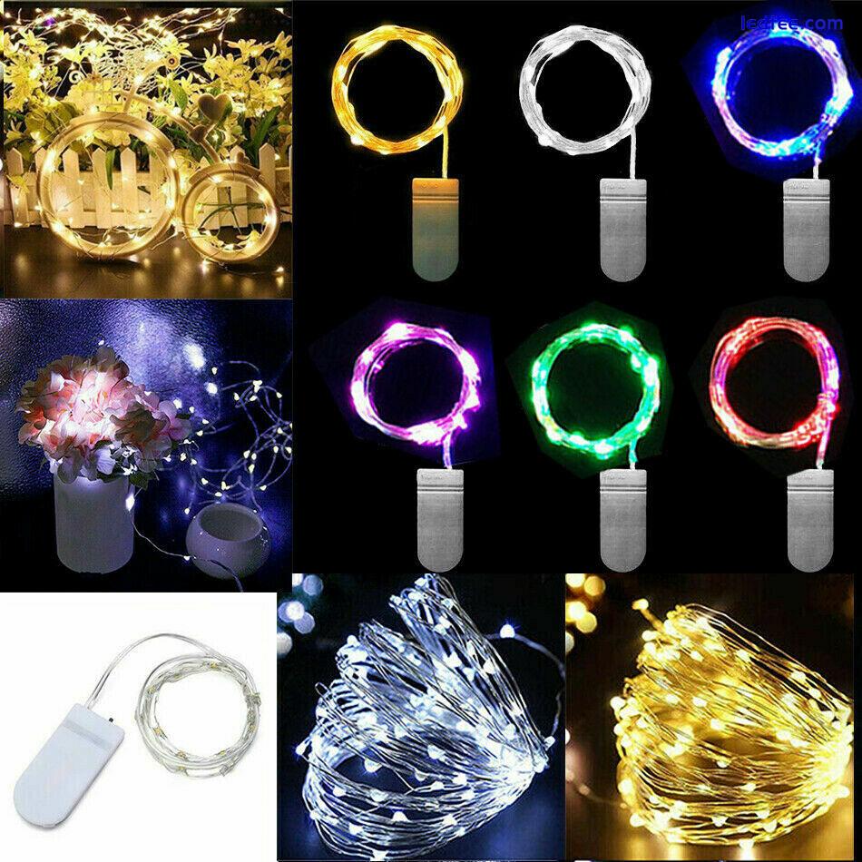 10-30 LED Micro Rice Wire Copper Fairy String Battery Lights Xmas Wedding Party 0 