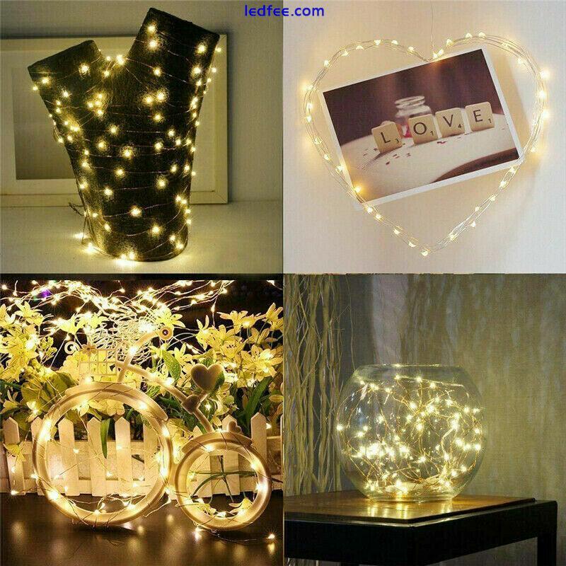 10-30 LED Micro Rice Wire Copper Fairy String Battery Lights Xmas Wedding Party 2 