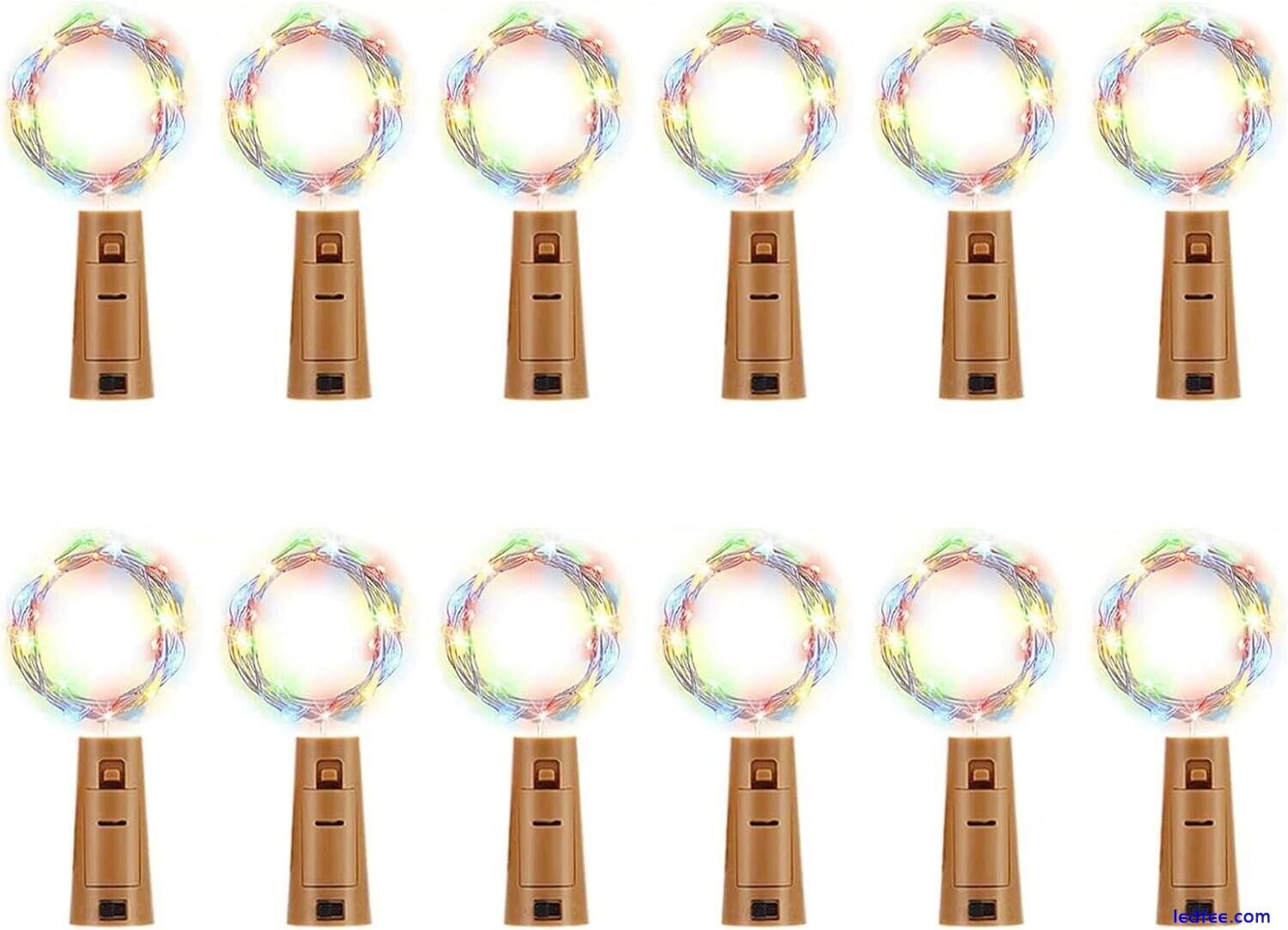 2/10pcs Bottle Stopper Fairy String Lights Wine/Gin Battery Cork Shaped Top UK 4 