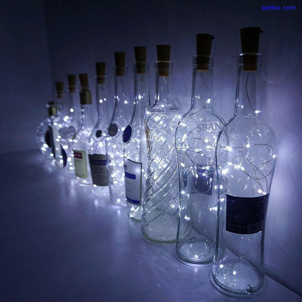 LED Wine bottle Cork with 3M 30 Lights on a String Bottle Battery Operated AG13  3 