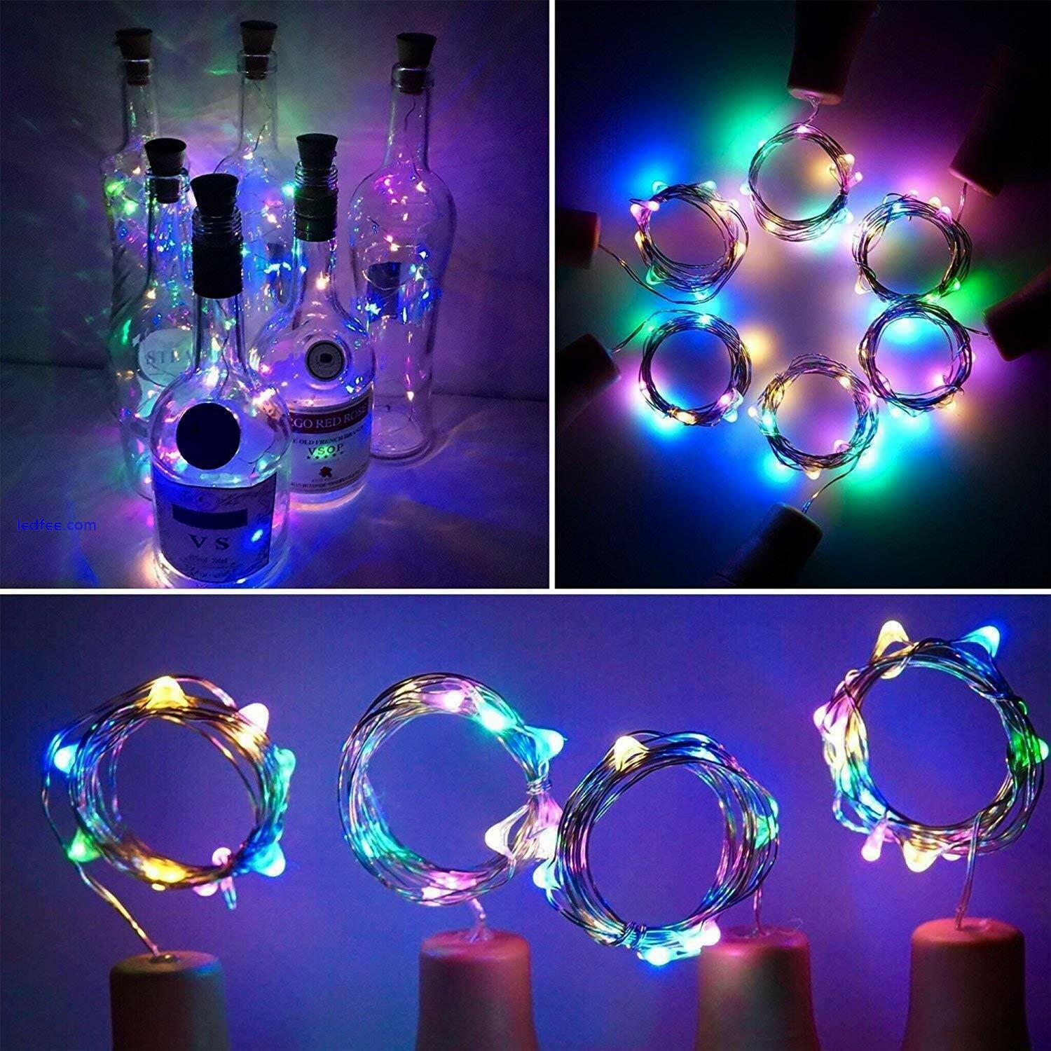 LED Wine bottle Cork with 3M 30 Lights on a String Bottle Battery Operated AG13  2 