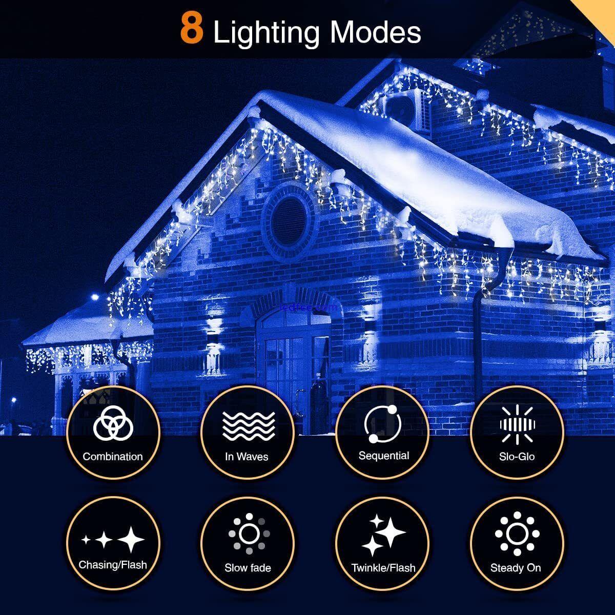 LED Christmas Lights Icicle Snowing Chaser Bright Party Wedding Xmas Outdoor UK 4 