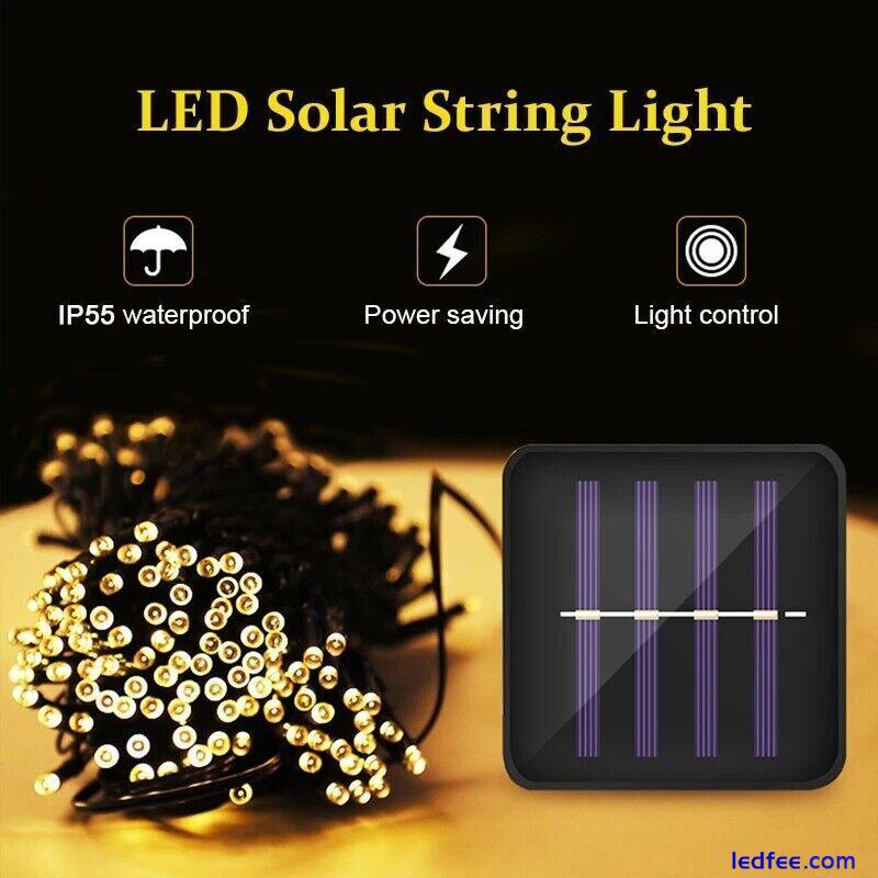 50/100/200/500 LED Solar Power Fairy Garden Lights String Outdoor Party UK 3 