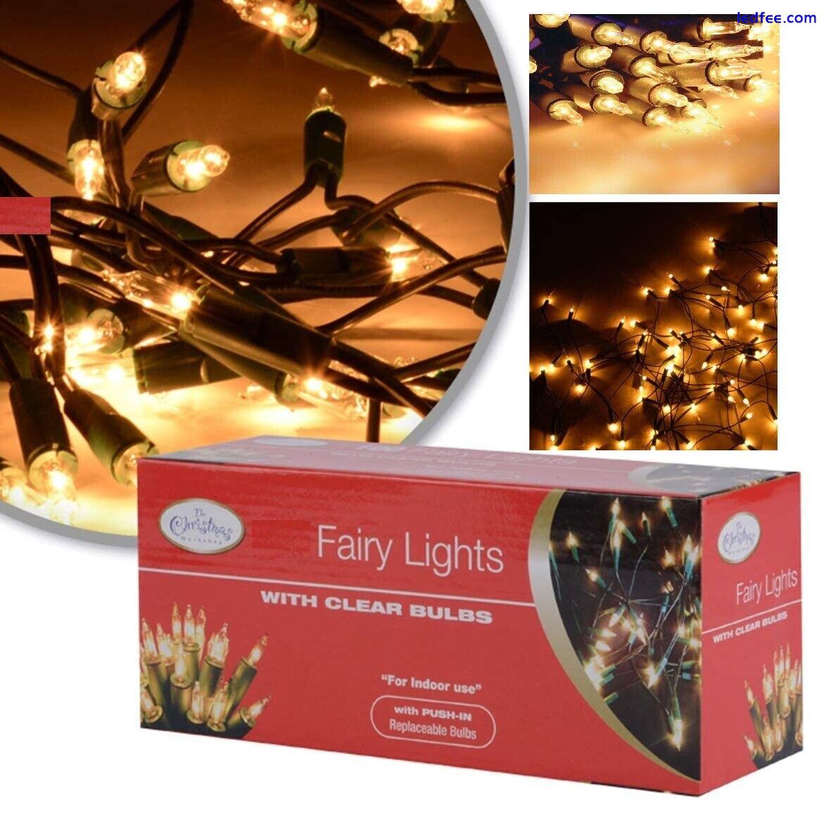 CLEAR / MULTI COLOUR XMAS FAIRY LIGHTS BULBS CHRISTMAS DECORATION TREE PARTY  1 