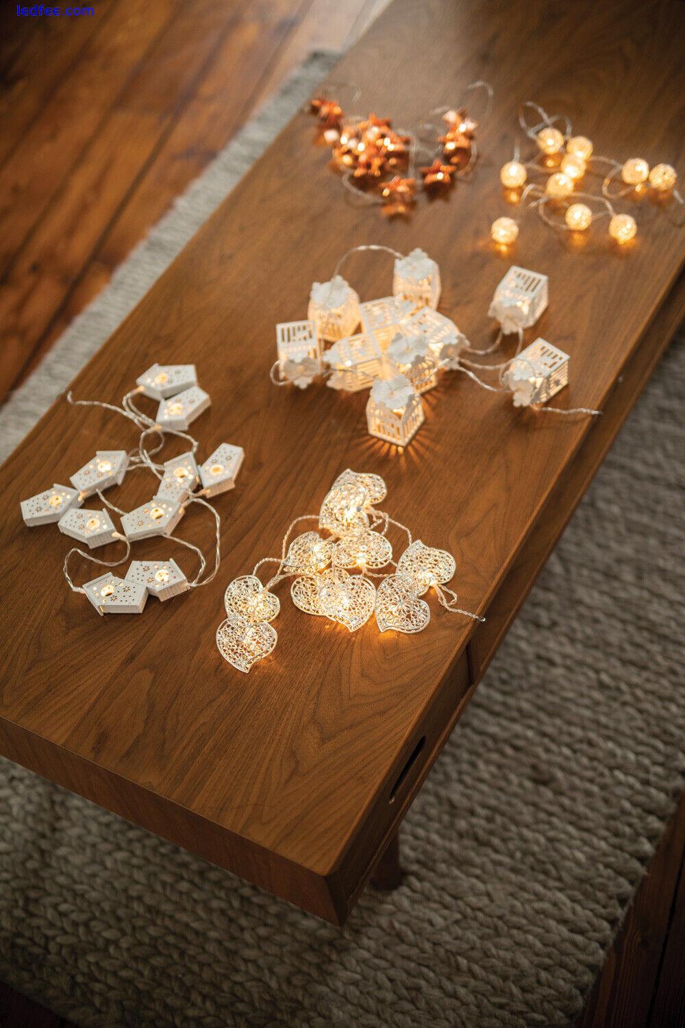 Set 20 LED white love hearts fairy lights Christmas party XMAS Valentines gift 3 