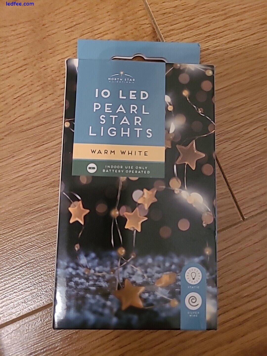 Battery Led Lights 10 LED Pearl Star Lights Brand New 1 Box 0 