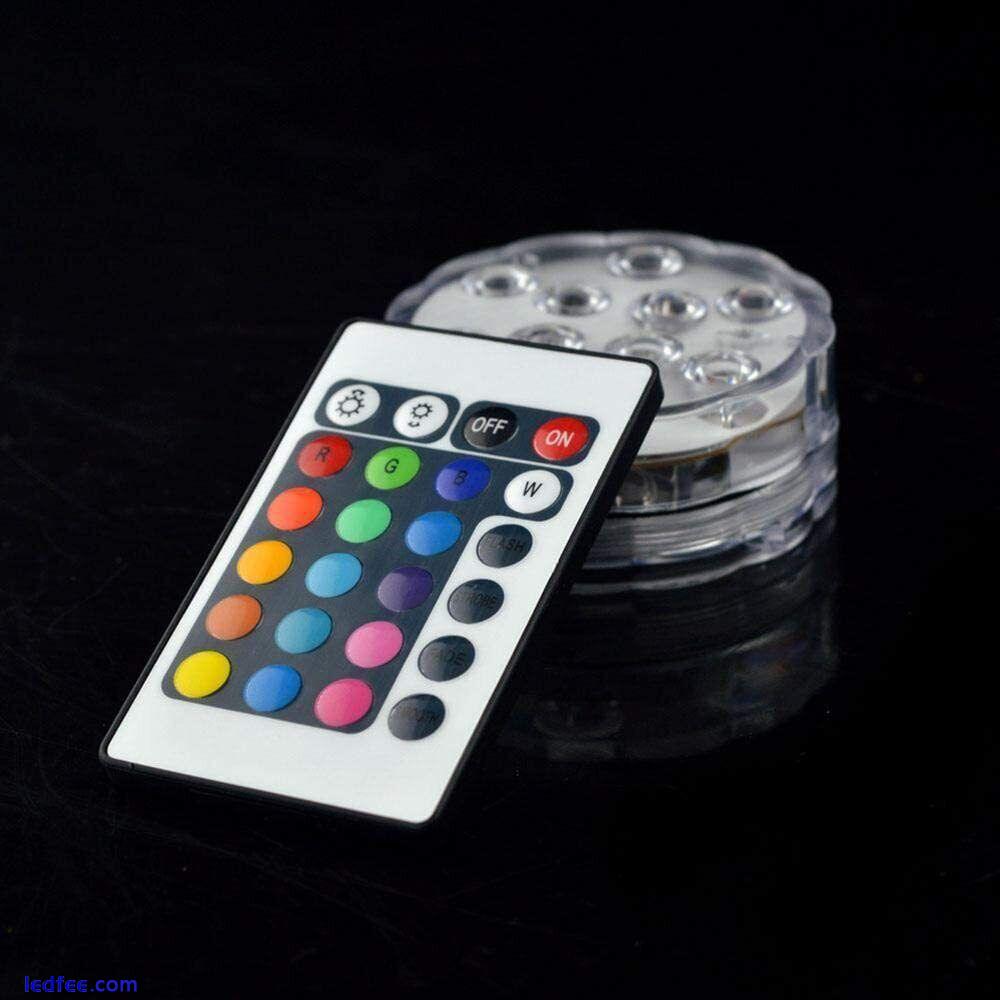 RGB Remote Controlled Submersible 10LED Light Color Changing Battery Operated 1 