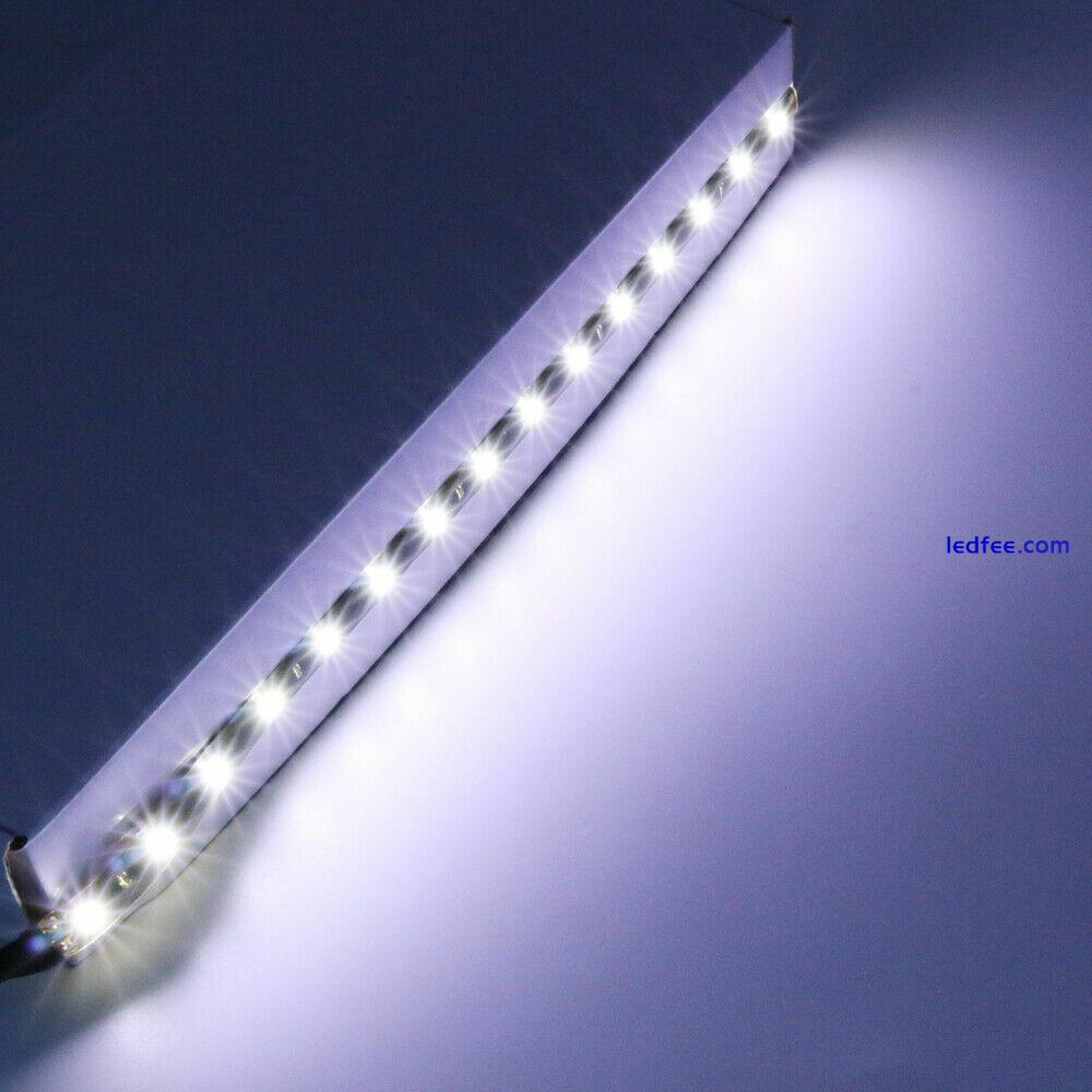 2X 12 LED Flexible Strip White Light 5050 SMD IP65 Waterproof 12V Car Home 30cm 0 