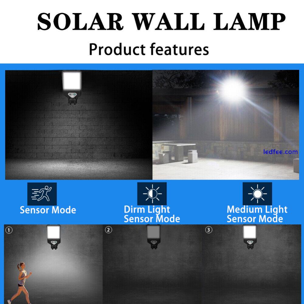 Solar Street LED Light Motion Sensor Remote Outdoor Garden Yard Flood Wall Lamp 5 