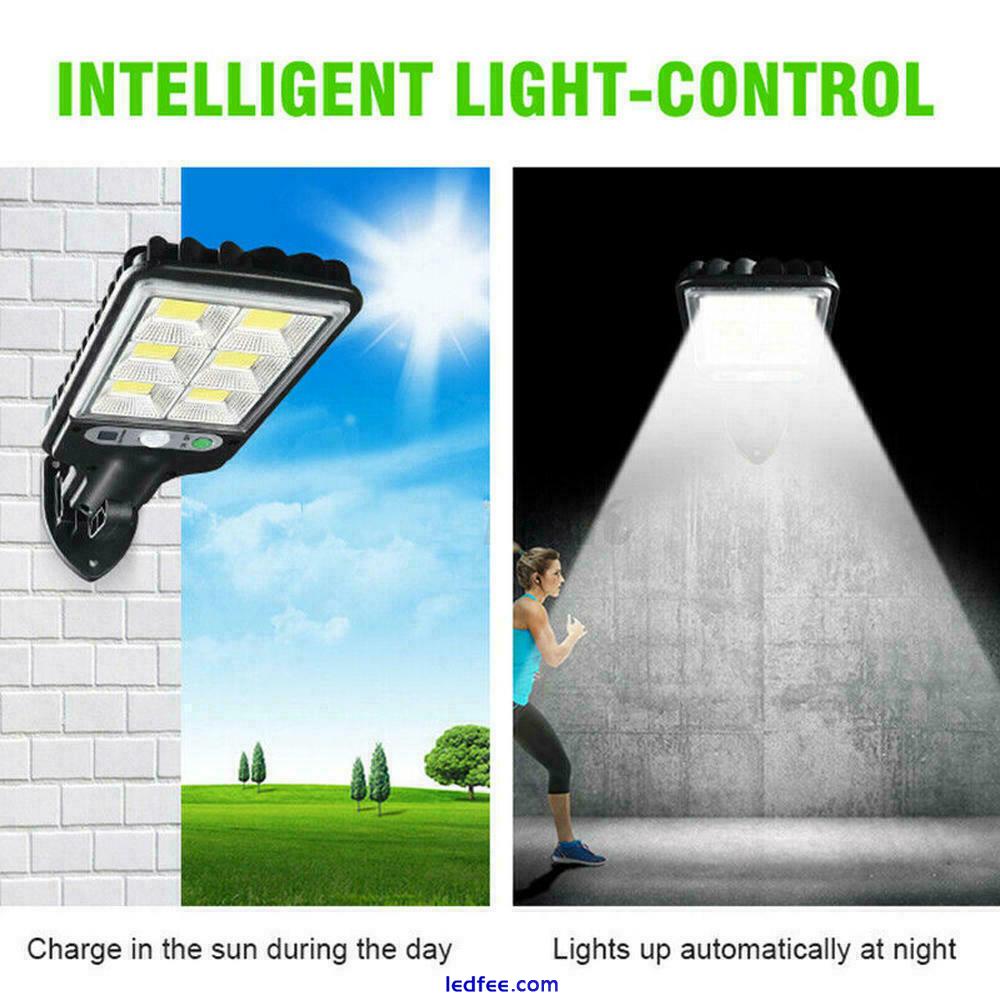 600W LED Solar Wall Light Motion Sensor Outdoor Garden Security Street Lamp IP65 3 