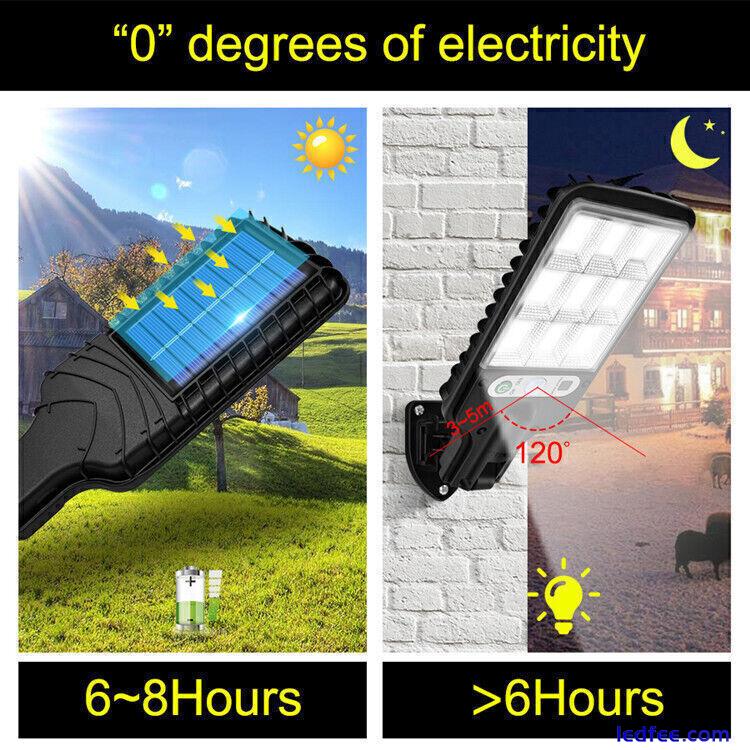 1000000LM LED Solar Motion Sensor Light Bright Garden Outdoor Street Wall Lamp 2 