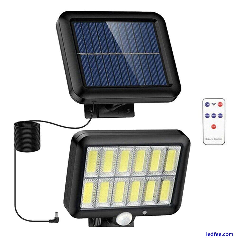 1000W Solar Panel 120 LED Street Light Motion Sensor In/Outdoor Garage Wall Lamp 3 