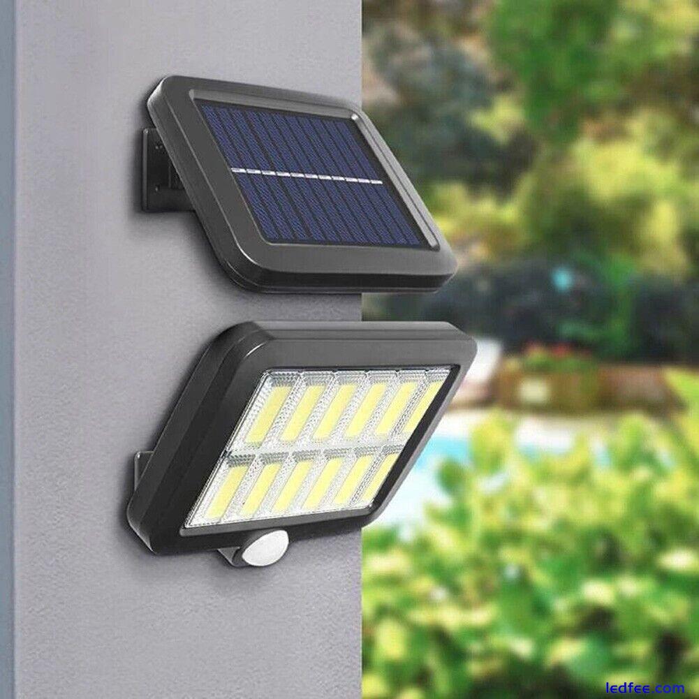 1000W Solar Panel 120 LED Street Light Motion Sensor In/Outdoor Garage Wall Lamp 1 